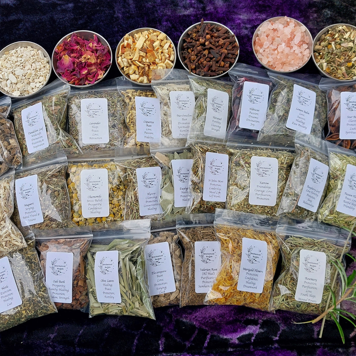 71 Varieties 2 Sizes Choose Your Own Dried Herbs for Spells Rituals Teas Incense