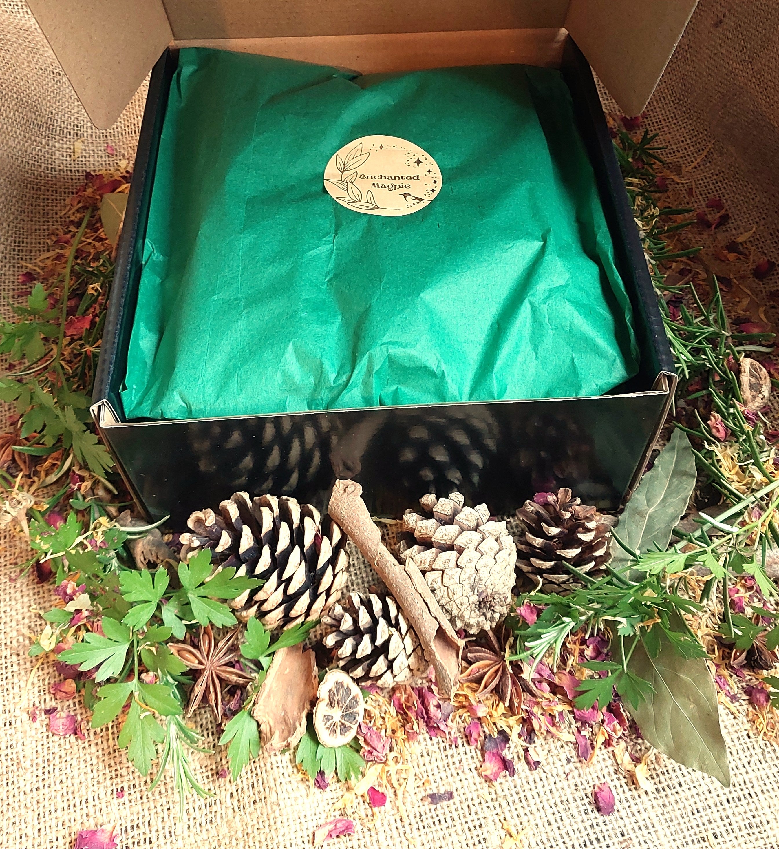 Witch Starter Kit  20 Herbs, Beginner's Guide, Candles, Spoon, Jars & Bags