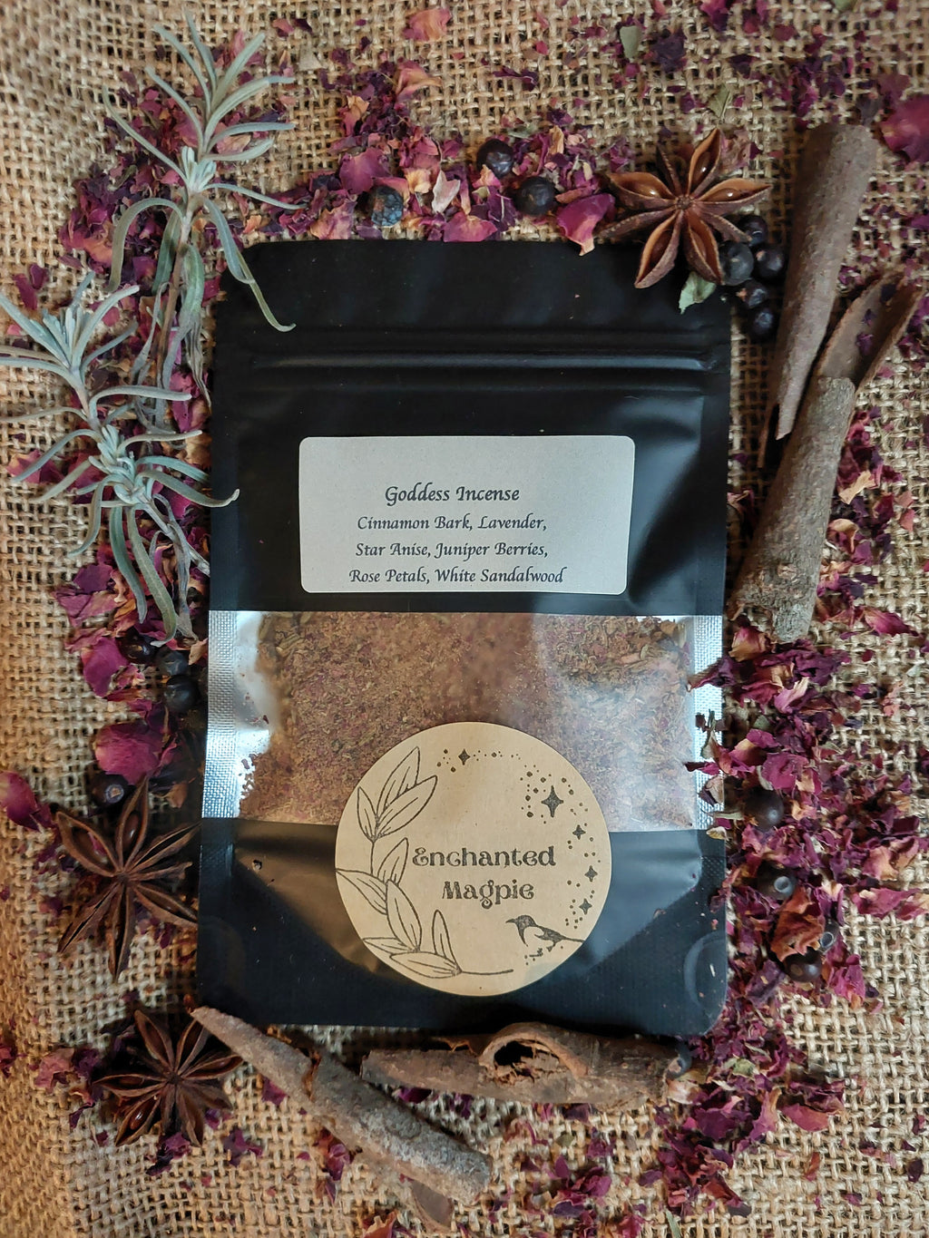 Loose Incense Hand Blended Goddess/Meditation/Cleansing/Abundance