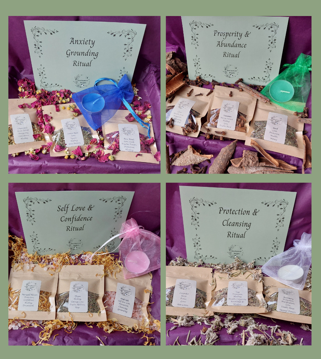 Herb Ritual Box Anxiety/Protection/Cleansing/Self Love/Prosperity
